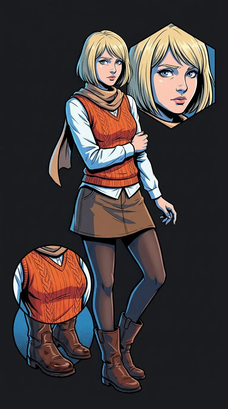 Ashley Graham portrait — AI comic character on TabStory
