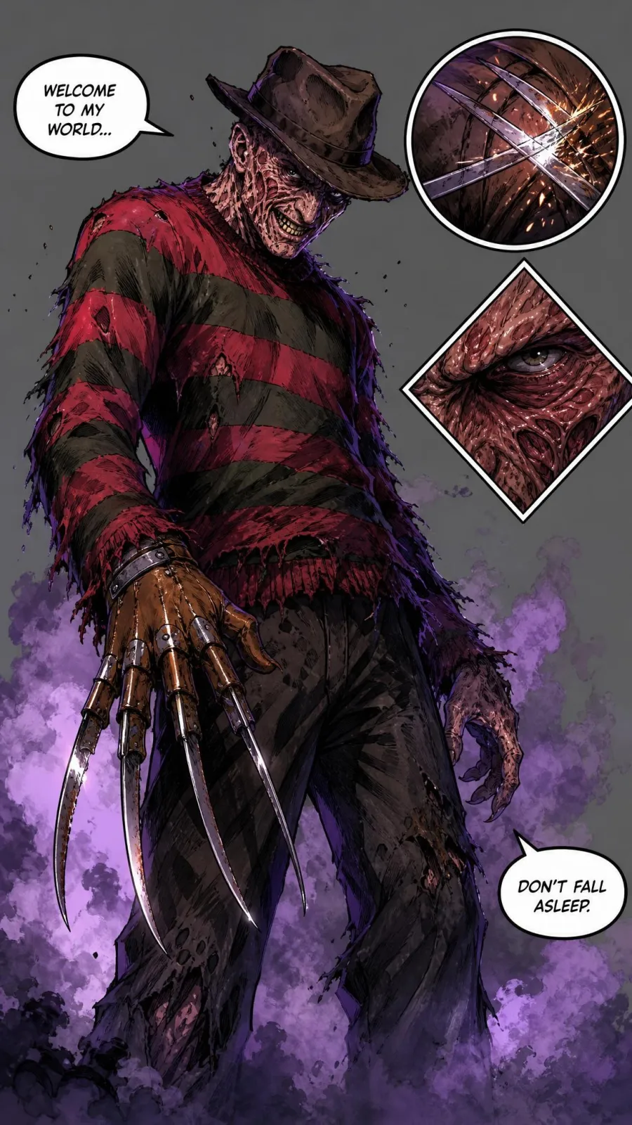 Freddy Krueger portrait — AI comic character on TabStory