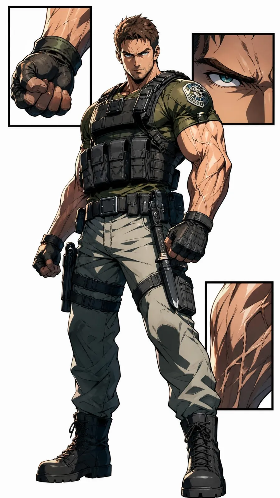 クリス・レッドフィールド portrait — AI comic character on TabStory