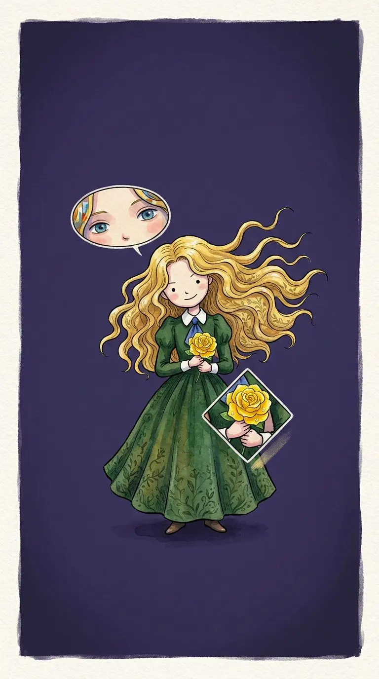 Mary (Ib) portrait — AI comic character on TabStory