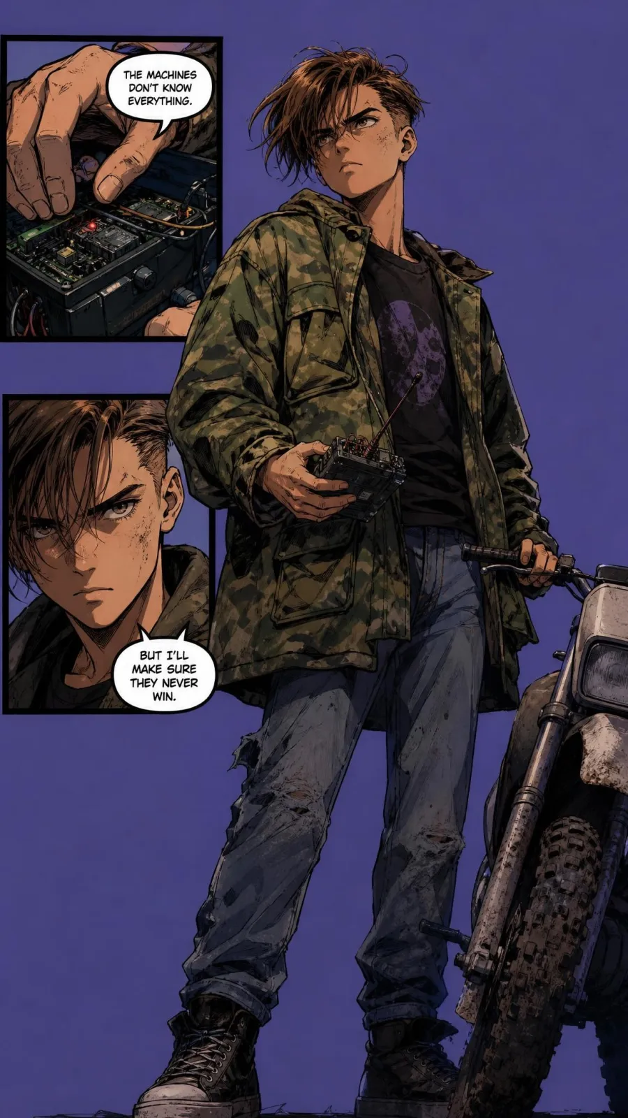 John Connor portrait — AI comic character on TabStory