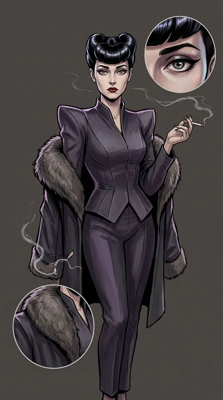 Rachael (Blade Runner) portrait — AI comic character on TabStory