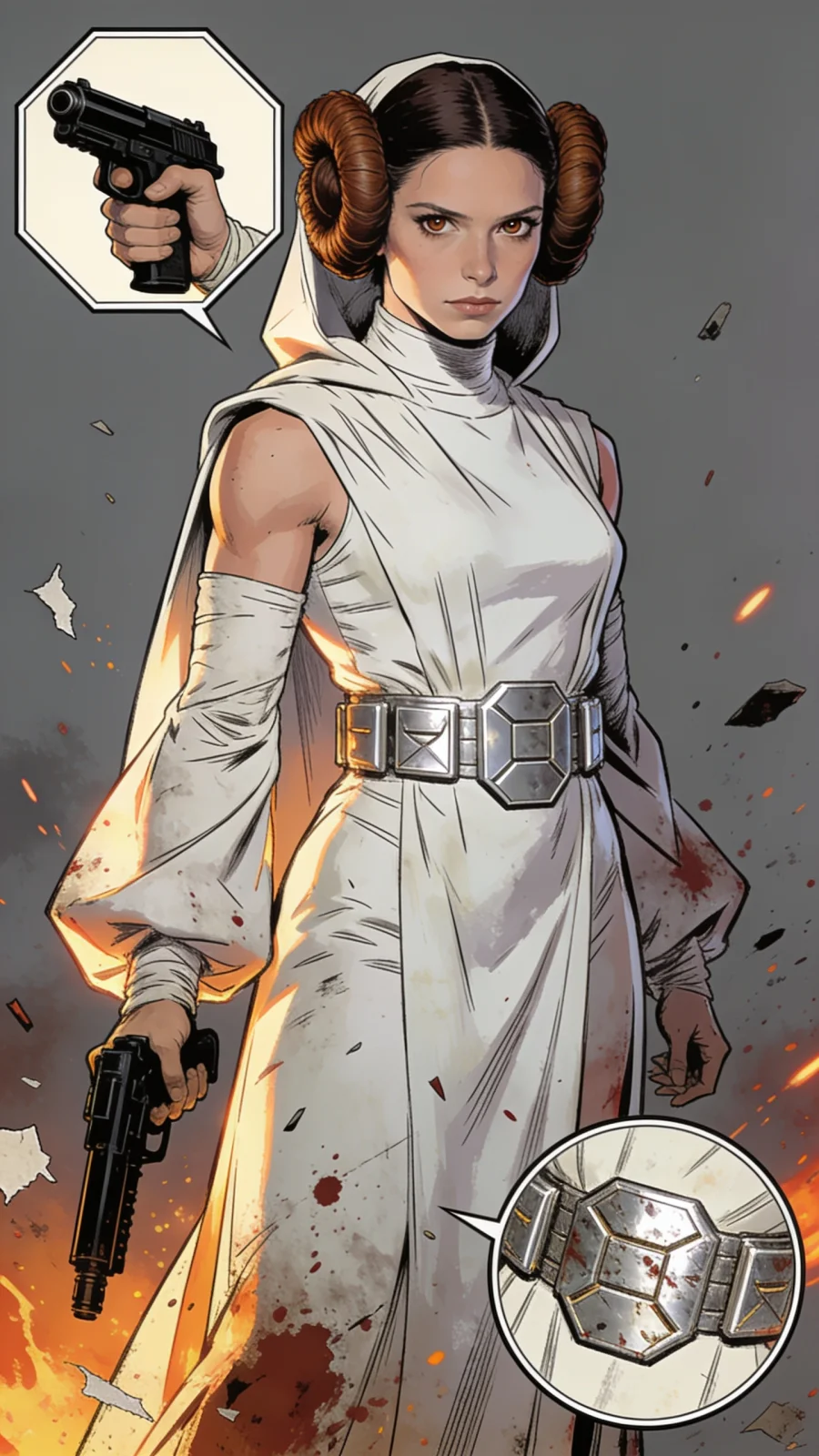 Princess Leia Organa portrait — AI comic character on TabStory