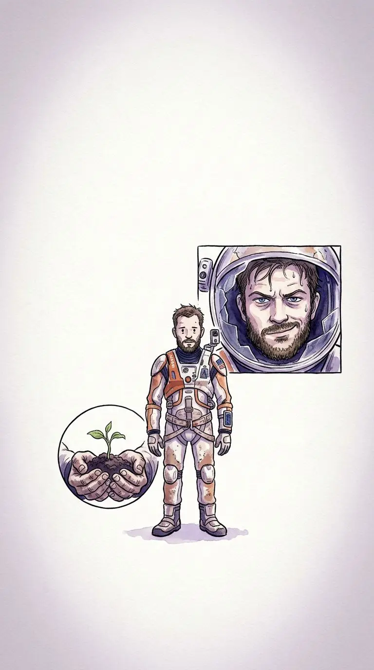 Mark Watney portrait — AI comic character on TabStory