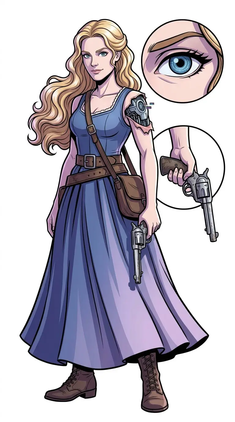 Dolores Abernathy portrait — AI comic character on TabStory