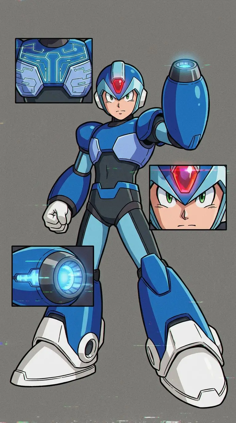 Mega Man X portrait — AI comic character on TabStory