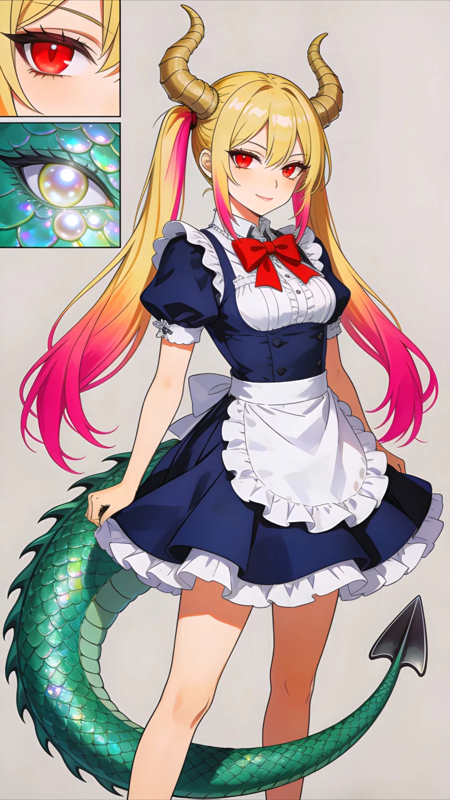 Tohru (Dragon Maid) portrait — AI comic character on TabStory