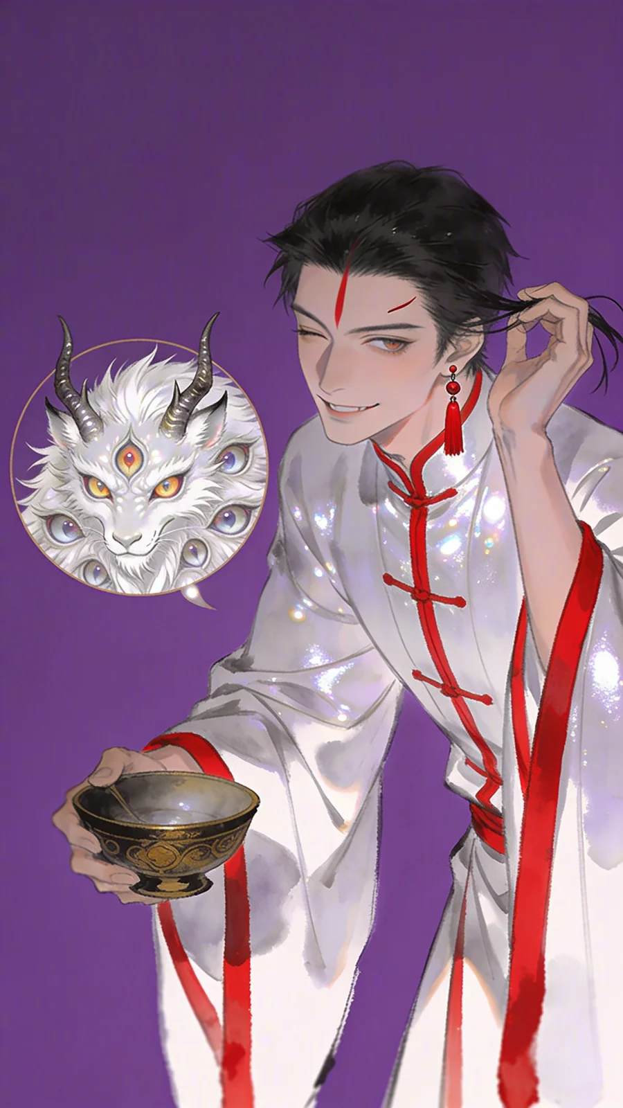 Hakutaku portrait — AI comic character on TabStory