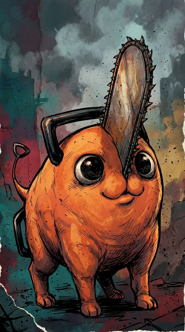 Pochita portrait — AI comic character on TabStory