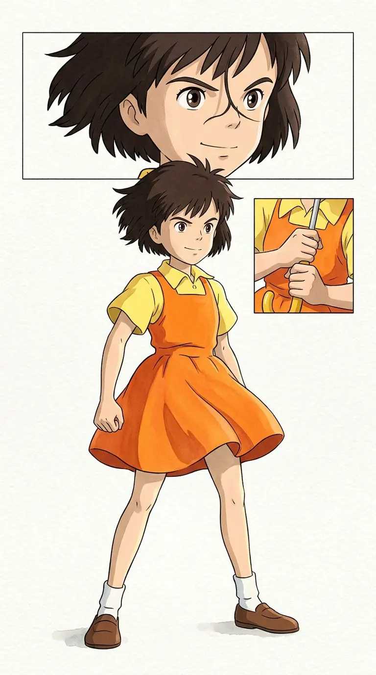 Satsuki Kusakabe portrait — AI comic character on TabStory