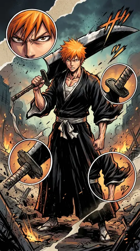 Ichigo Kurosaki — related AI comic character