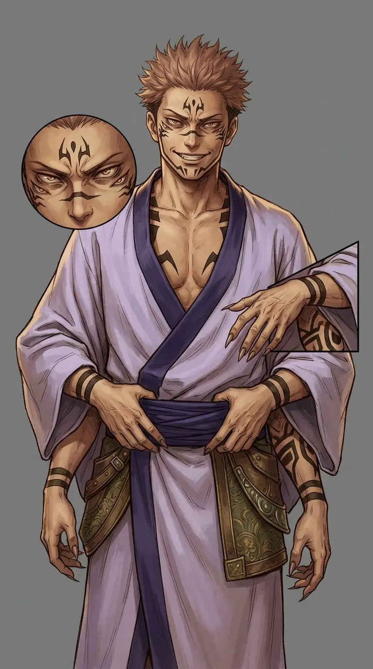 Ryomen Sukuna portrait — AI comic character on TabStory