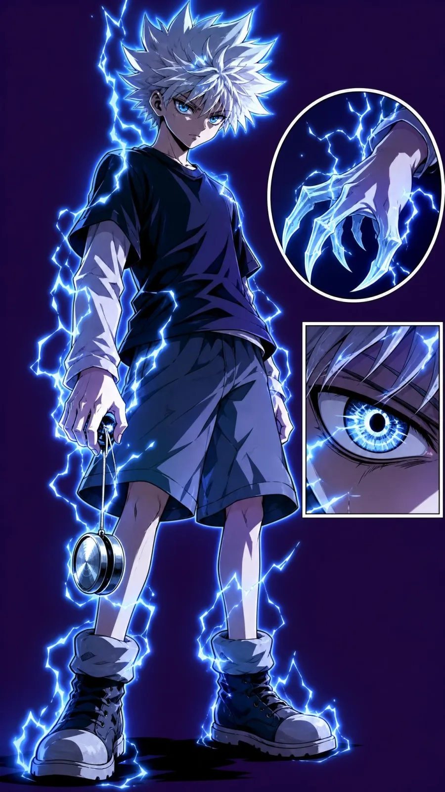 Killua Zoldyck portrait — AI comic character on TabStory