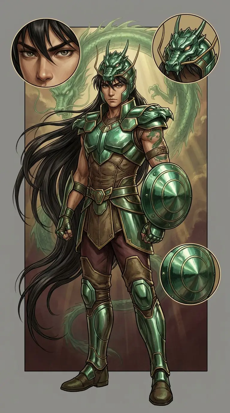 Shiryu portrait — AI comic character on TabStory