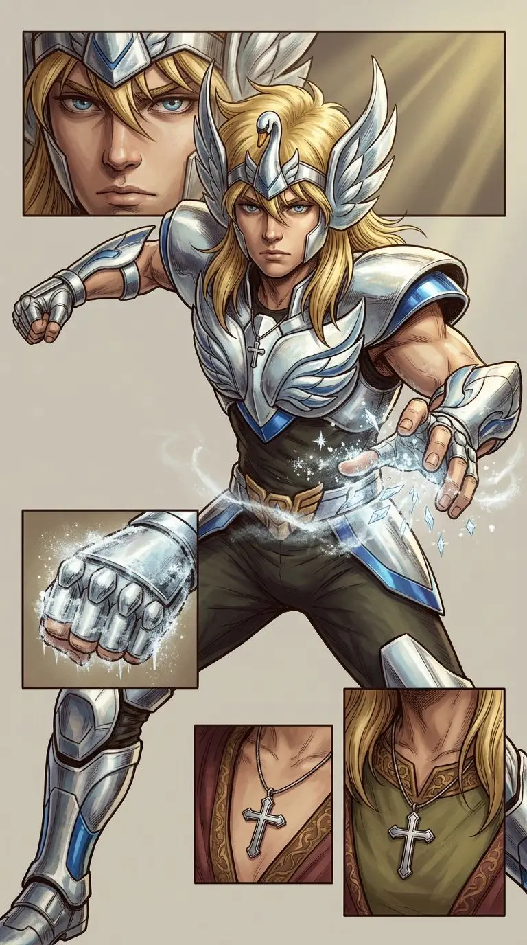 Hyoga portrait — AI comic character on TabStory