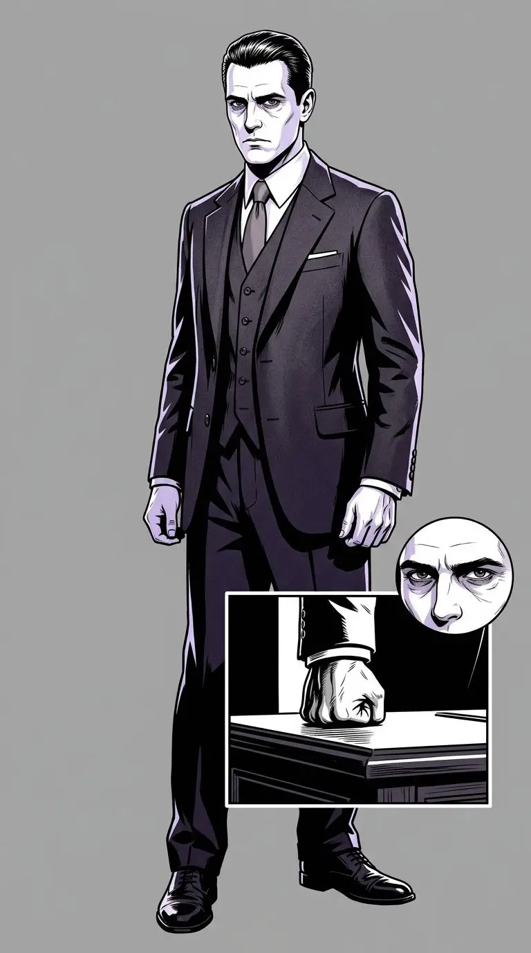 Michael Corleone portrait — AI comic character on TabStory