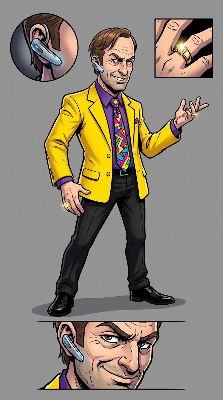 Saul Goodman portrait — AI comic character on TabStory