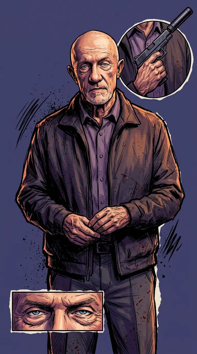 Mike Ehrmantraut portrait — AI comic character on TabStory