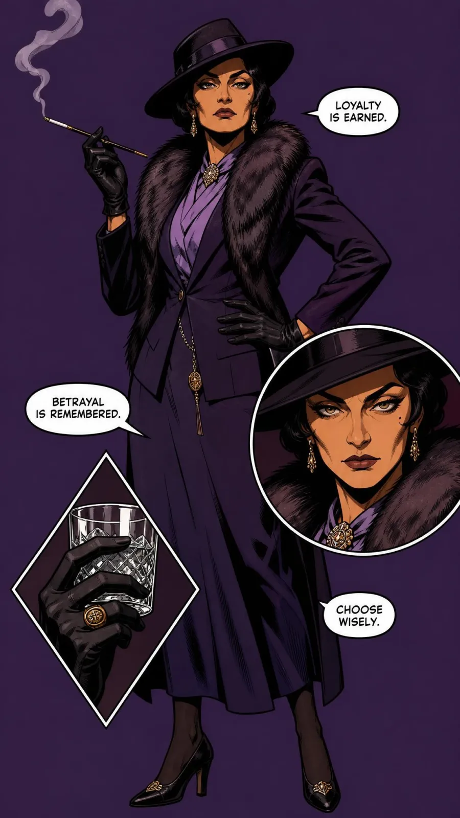 Polly Gray portrait — AI comic character on TabStory