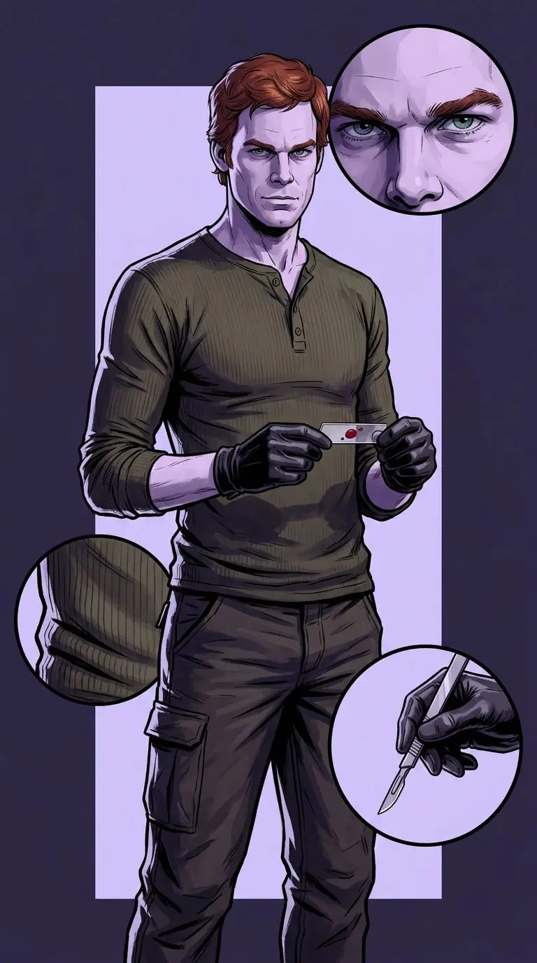 Dexter Morgan portrait — AI comic character on TabStory