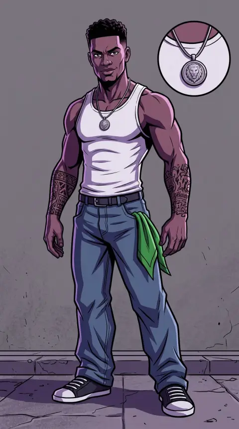 Carl Johnson (CJ) — AI comic character