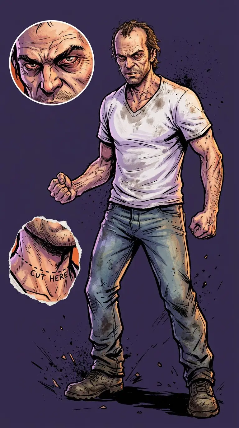 Trevor Philips portrait — AI comic character on TabStory