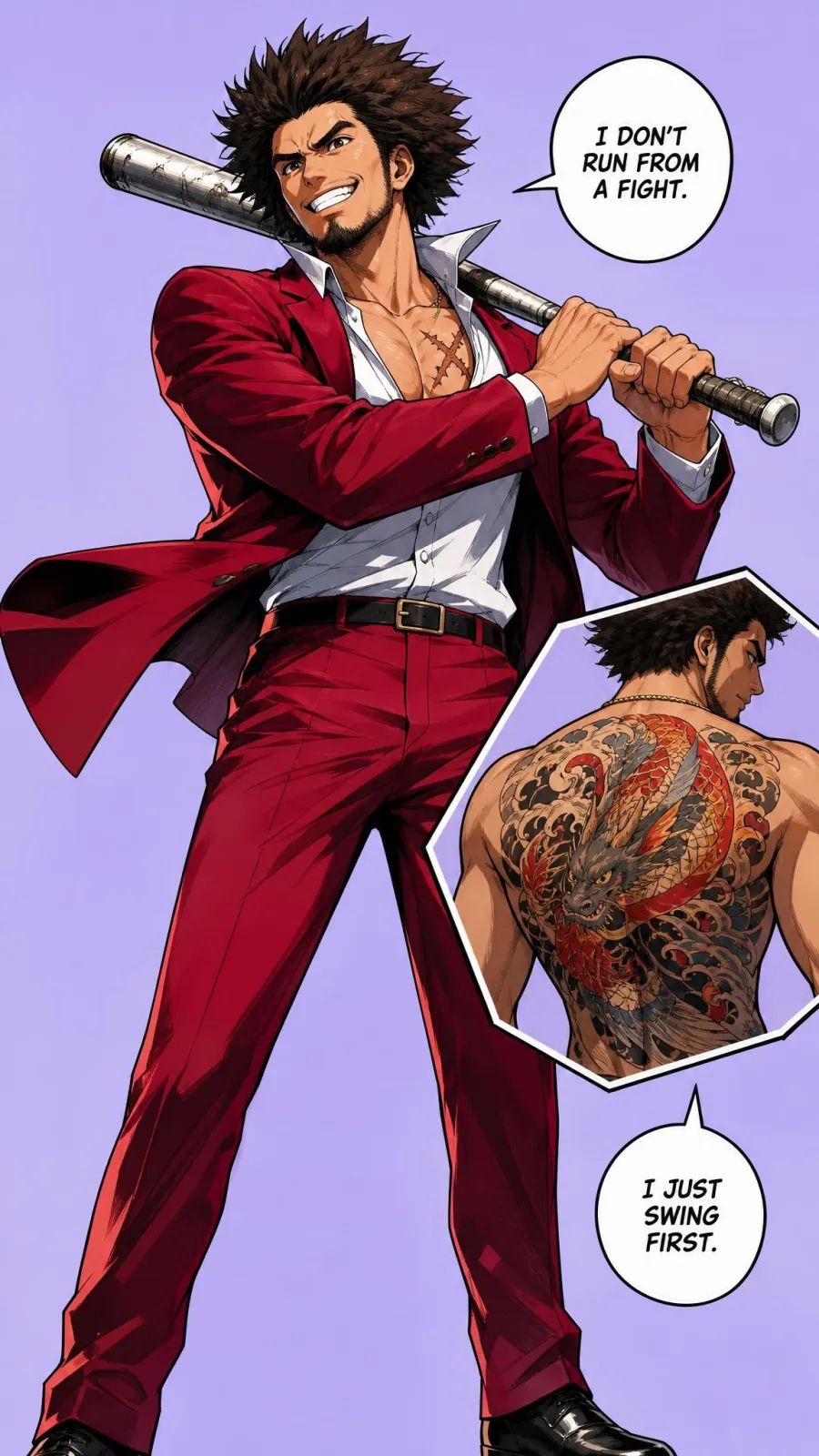 Ichiban Kasuga portrait — AI comic character on TabStory