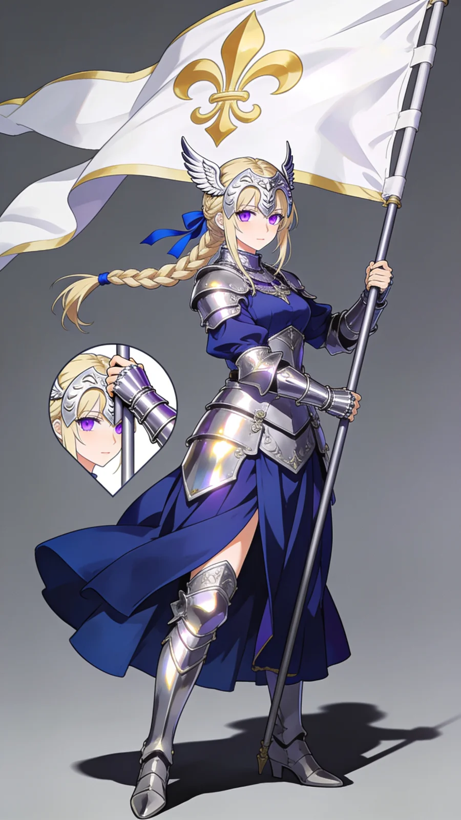 Jeanne d'Arc (Fate) portrait — AI comic character on TabStory
