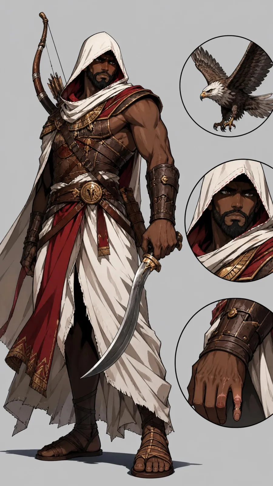 Bayek of Siwa portrait — AI comic character on TabStory