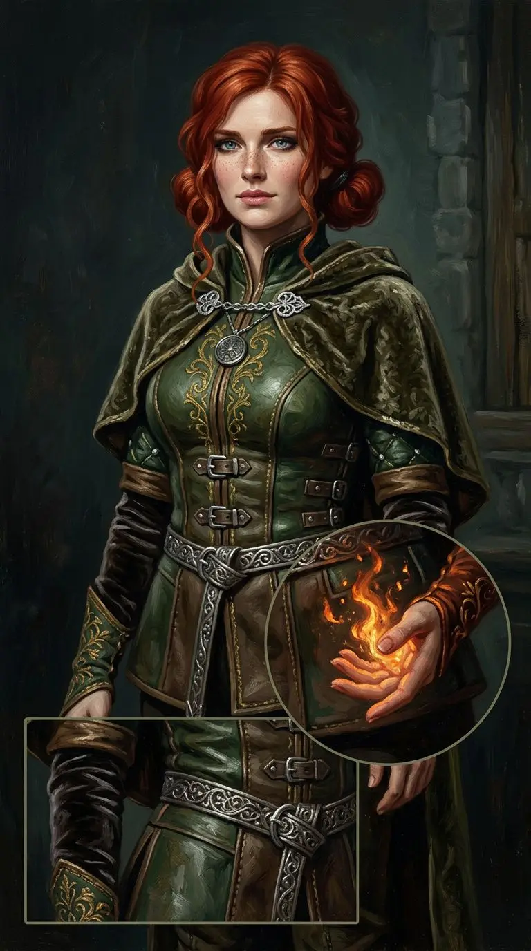 Triss Merigold portrait — AI comic character on TabStory