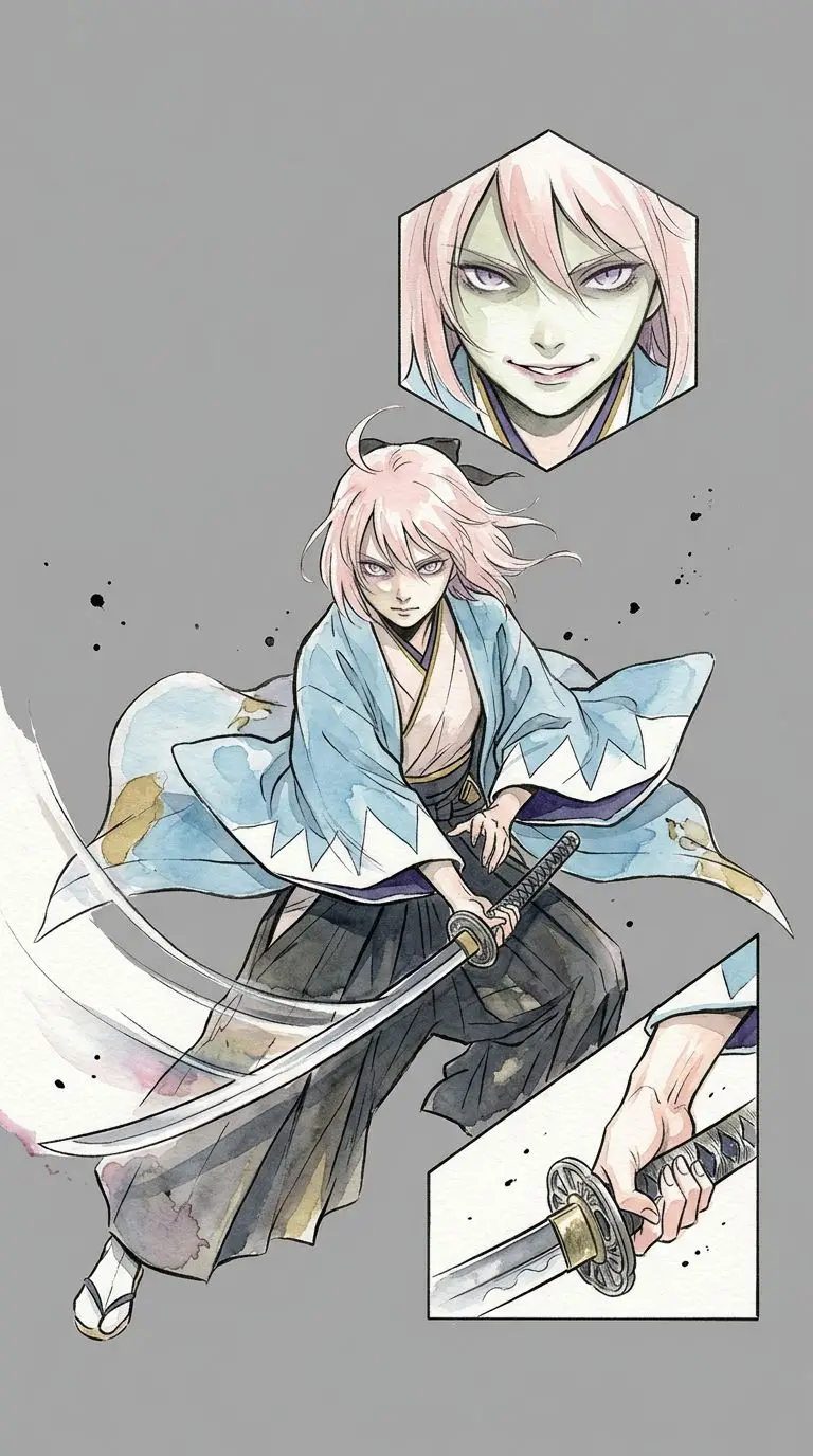 Okita Souji (Fate) portrait — AI comic character on TabStory