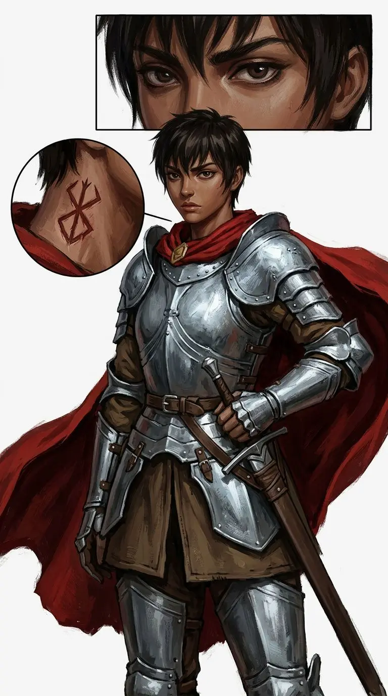 Casca portrait — AI comic character on TabStory