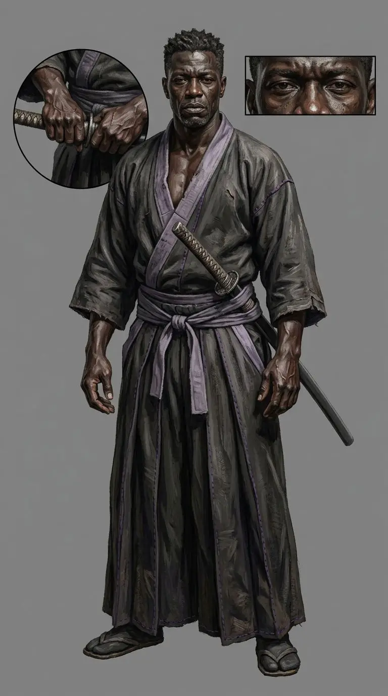Yasuke portrait — AI comic character on TabStory