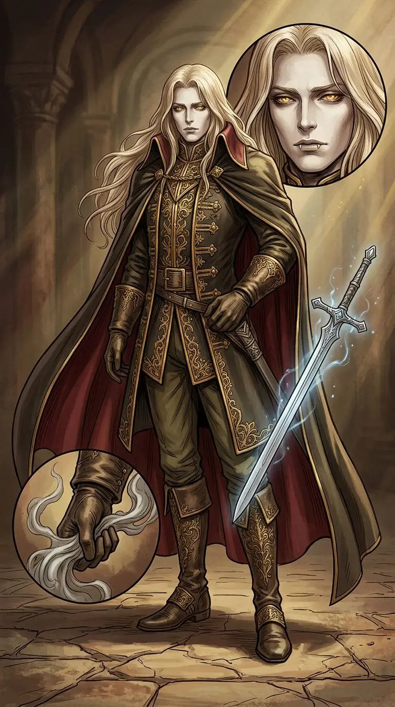 Alucard portrait — AI comic character on TabStory