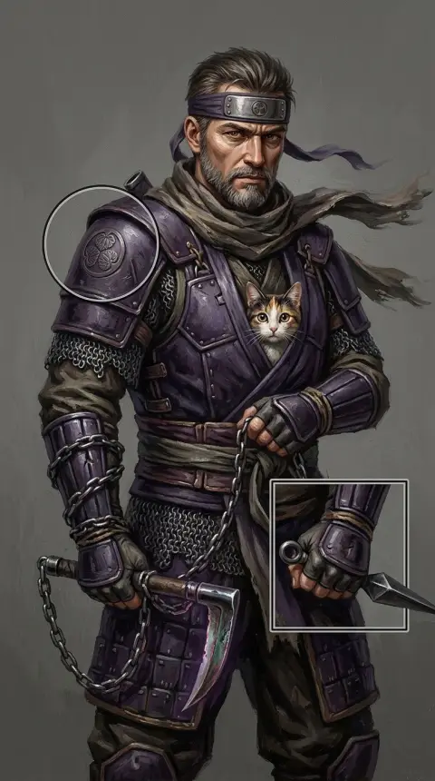 Hattori Hanzo (Nioh) — AI comic character