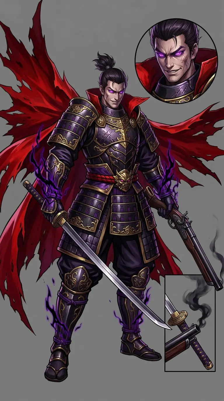 Oda Nobunaga (Sengoku BASARA) portrait — AI comic character on TabStory
