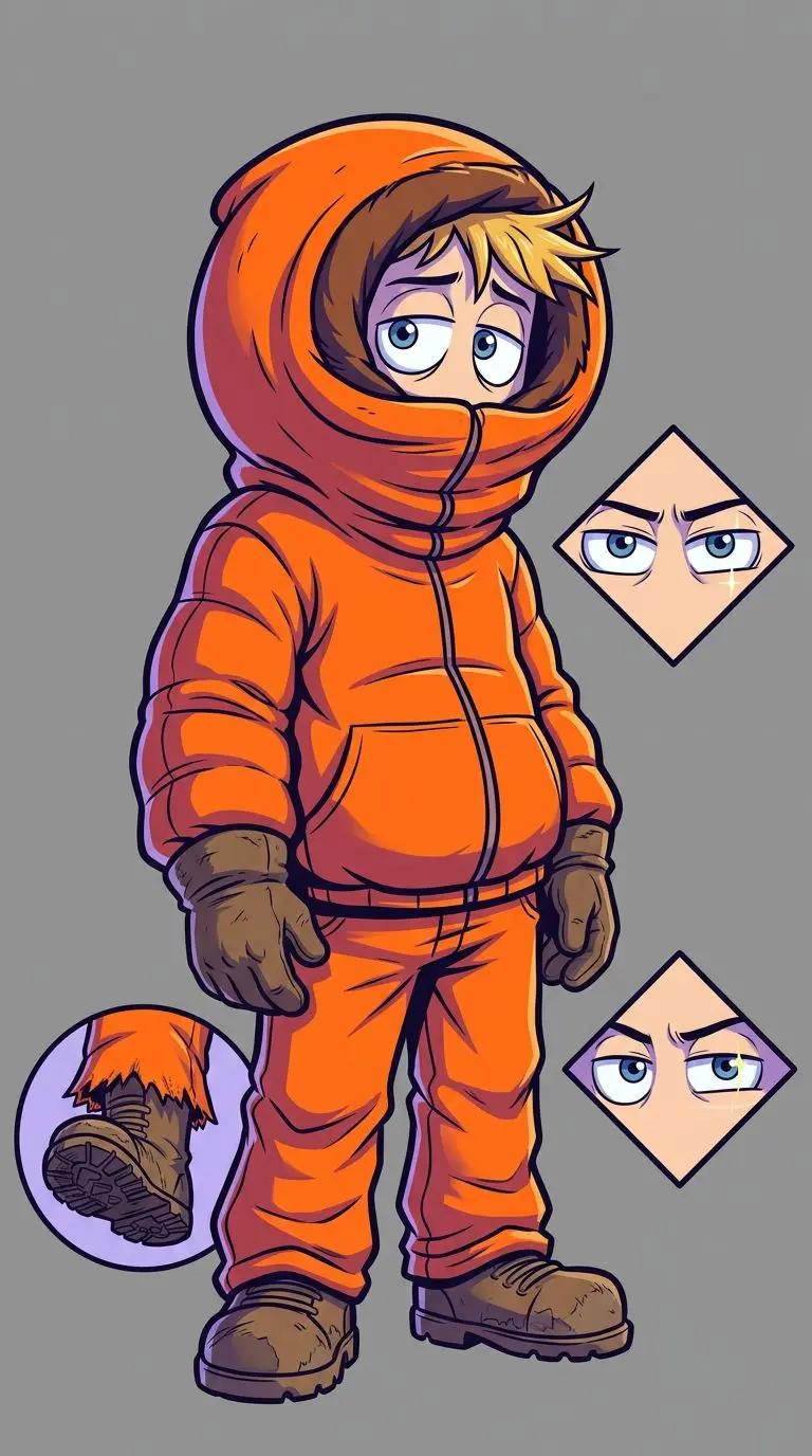 Kenny McCormick portrait — AI comic character on TabStory