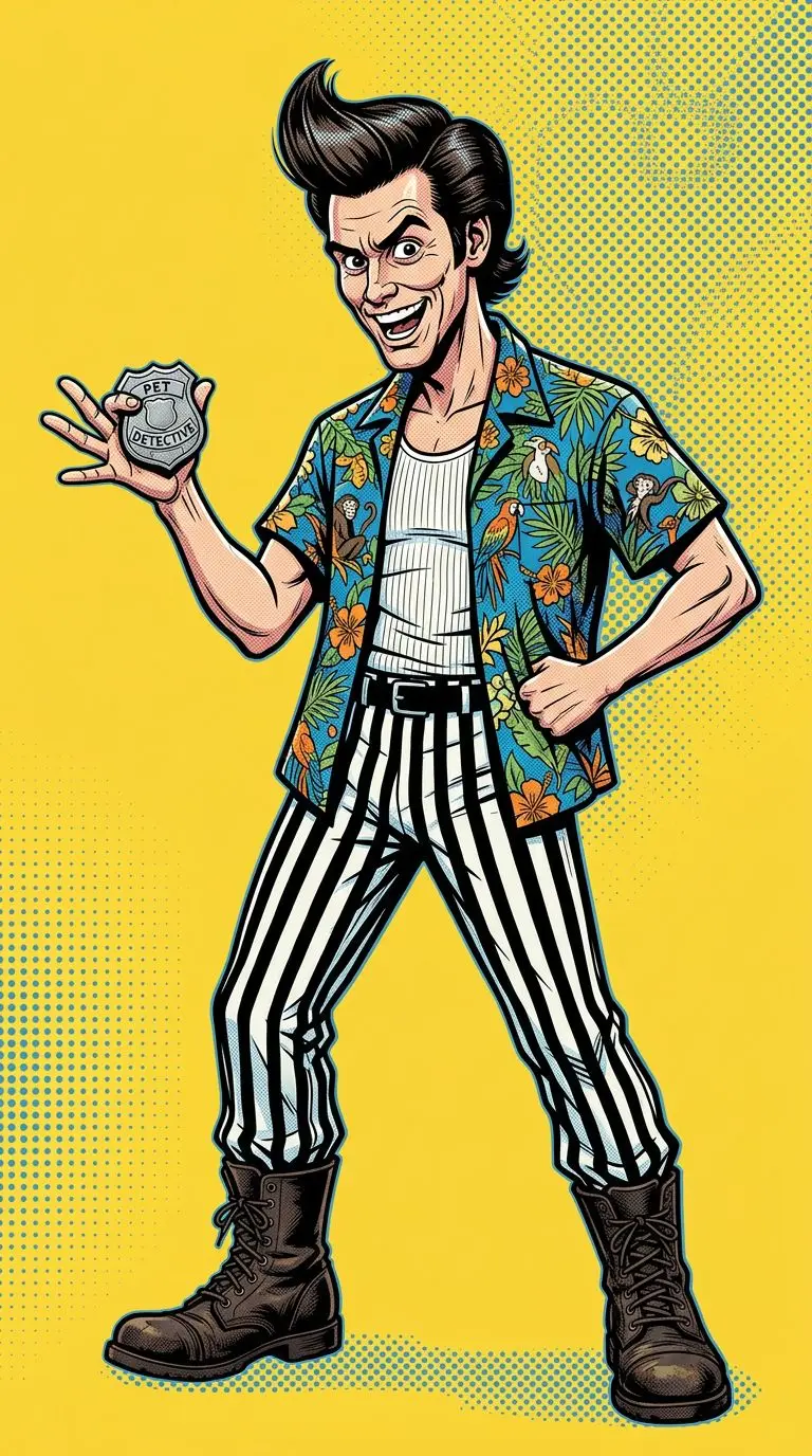 Ace Ventura portrait — AI comic character on TabStory