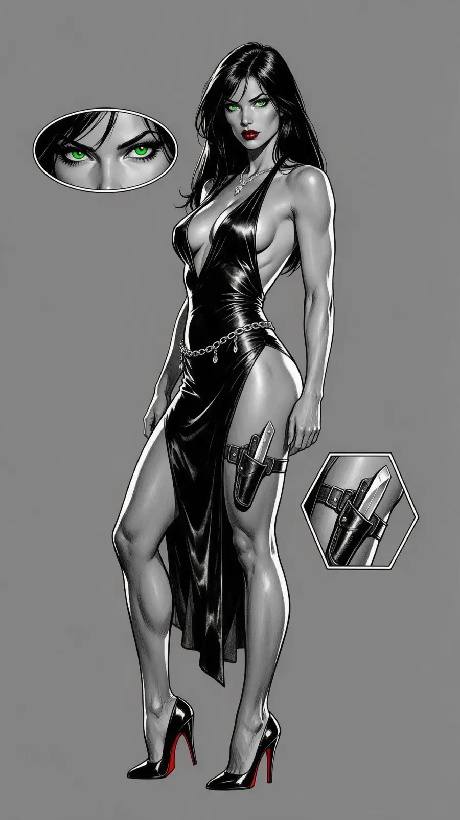 Vivienne Black portrait — AI comic character on TabStory