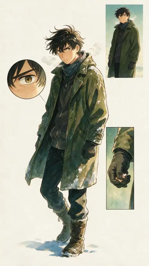 御山慧 — AI comic character