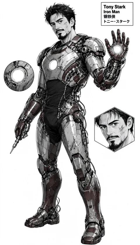 Tony Stark — AI comic character