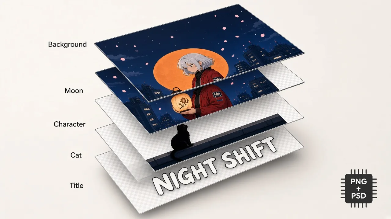 Layers stacked in the PSD