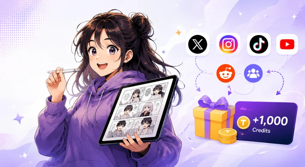 Create Manga, Share Your Story & Earn Free Credits with TabStory